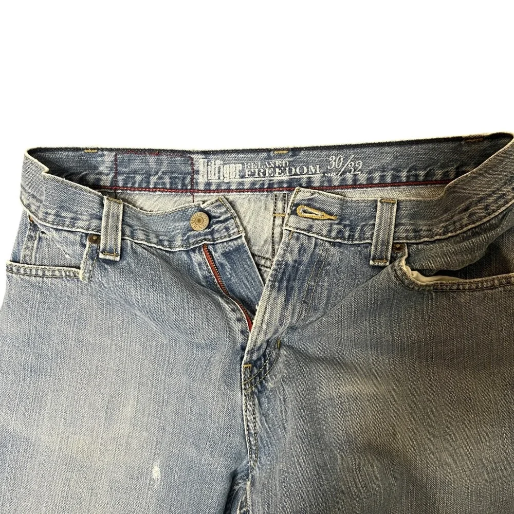 Tommy Hilfiger Men Relaxed Fit Freedom Jeans 30x32 Meas 32x30.5 Denim Streetwear